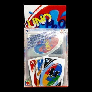 UNO Card Game H2O Splash Waterproof Clear PVC No 1 Family Fun Playing Card Game