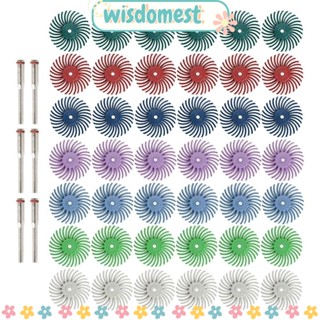 Wisdomest ชุดจานเจียร 3 มม. หลายสี 1 นิ้ว 80-2500 อลูมิเนียมออกไซด์ 42 ชิ้น