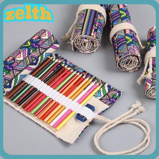 Zelth กระเป๋าดินสอ 12 24 36 48 72 หลุม สีสันสดใส สําหรับใส่เครื่องเขียน เครื่องสําอาง