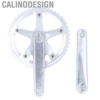 Calinodesign Bike Crankset Aluminum Alloy 144BCD 48T Square Hole Chainring Crank Arm Set for Mountain Road Racing Tooth