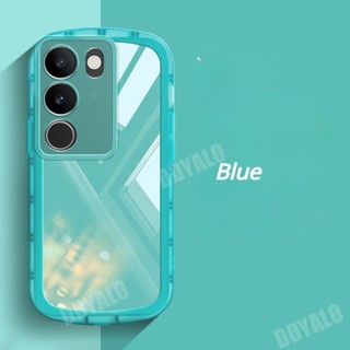 เคสโทรศัพท์มือถือแบบนิ่ม ใส ผิวด้าน กันกระแทก กันรอยกล้อง สีสดใส สําหรับ VIVO V29 Pro 5G 2023