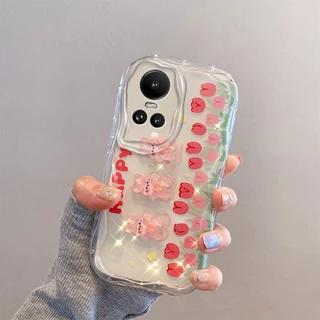 เคส OPPO RENO 10 5G RENO 10 PRO 5G ตุ๊กตาสามมิติ สีใส การ์ตูน กรณีป้องกันโทรศัพท์มือถือ TY4
