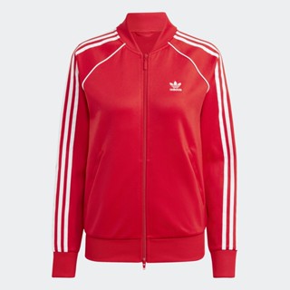 adidas ไลฟ์สไตล์ เสื้อแทรคแจ็คเก็ต Adicolor Classics SST ผู้หญิง สีแดง IB5913