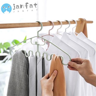 Janfat ไม้แขวนเสื้อพลาสติก กันลื่น ประหยัดพื้นที่ สําหรับบ้าน และที่อยู่อาศัย 1/3 ชิ้น