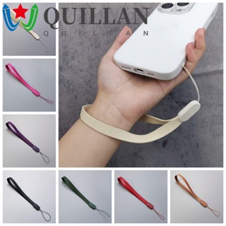 Quillan สายคล้องโทรศัพท์มือถือหนัง PU สั้น กันตก แบบพกพา ป้องกันการสูญหาย