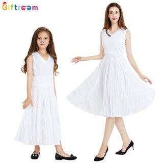 [0715]SHWZ-COS-G Fancy Dress Party Carnival Party Costume Parent-Child Pure White Dress Marilyn Monroe Dress, Halloween Cosplay 7HBD