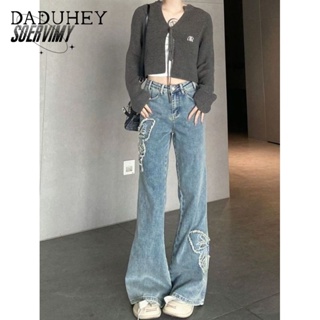 SOERVIMY  กางเกงขายาว กางเกงยีสน์ผู้หญิง ทรงหลวม ๆ ตรง Retro Hip Hop Pants 2023 NEW Style  Trendy พิเศษ ทันสมัย ins WNK2390611 36Z230909