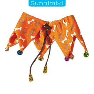 [Sunnimix1] ผ้าพันคอ ผ้ากันเปื้อน แบบนิ่ม ระบายอากาศได้ดี ลายฮาโลวีน สําหรับสัตว์เลี้ยง สุนัข แมว