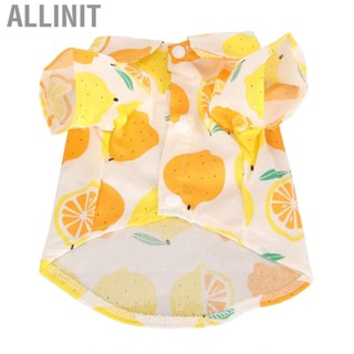 Allinit Hawaiian Dog Shirts Lemon Print Breathable Cool for Small to Medium Puppy