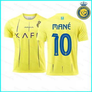 เสื้อยืดแขนสั้น พิมพ์ลายทีมชาติฟุตบอล Comic 2023-24 Al Nassr เบอร์ 10 พลัสไซซ์