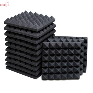 Nedfs แผงโฟมฟองน้ํา ป้องกันเสียงรบกวน ขนาด 300x300x50 มม. สําหรับติดผนัง