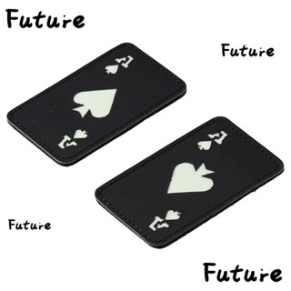 Future แผ่นสะท้อนแสง ลาย Ace of Spades สีดํา 2 ชิ้น 2 ชิ้น