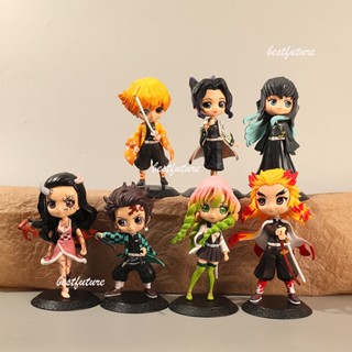 Qposket โมเดลฟิกเกอร์ Demon Slayer Nezuko Kanroji Mitsuri Zenitsu Rengoku Kyoujurou ของเล่นสําหรับเด็ก