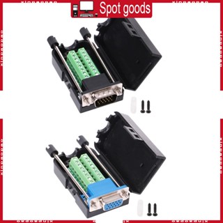 Xi D-SUB DB15 VGA Female Male Plug Breakout Terminals Screw Type DIY ขั้วต่อ