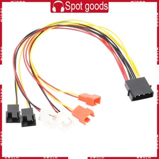 Win อะแดปเตอร์เชื่อมต่อพัดลม 4-Pin Molex เป็น 3Pin 4 Pin 12V 7V 5V สําหรับคอมพิวเตอร์