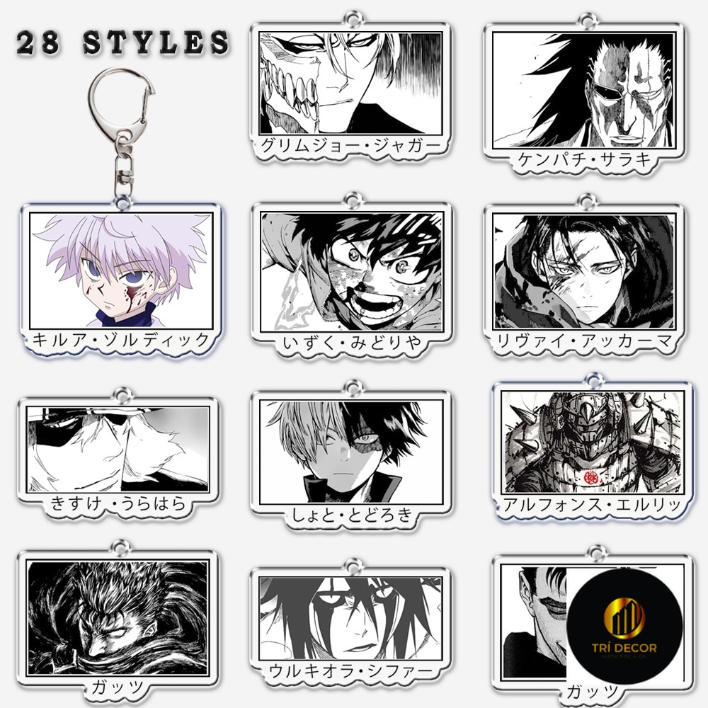 Levia Killua Zoldyck Bakugou Bleach Berserk พวงกุญแจพวงกุญแจจี้อุปกรณ์เสริม
