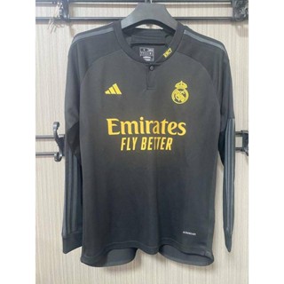 เสื้อกีฬาแขนยาว ลายทีม Real Madrid 2023 2024