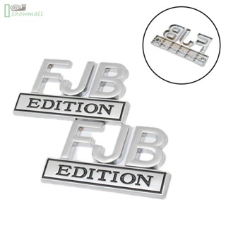 [ISHOWMAL-TH]Tailgate Emblem Badge 2pcs 8*3cm Body Chrome Black Decal Fender Universal-New In 9-