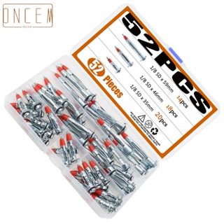 【ONCEMOREAGAIN】Versatile Galvanized Steel Wall Crive Anchor Screw Assortment 52PCS Varied Sizes