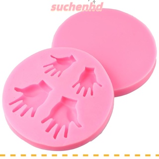 Suchenhd แม่พิมพ์ซิลิโคน สีชมพู 9.5*1.2 ซม. สําหรับทําเค้กช็อคโกแลต ฟองดองท์ 2 ชิ้น