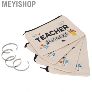 Meyishop Teacher Appreciation Gifts 4pcs Makeup Pouch Bags Bracelet Set EC