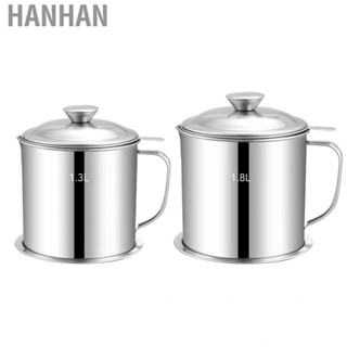 Hanhan Oil Container  Pot Stainless Steel Strainer Large  for Kitchen Cooking