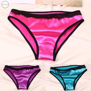 GORGEOUS~Elegant Satin Knickers Womens Sexy G String Thongs Lingerie Underwear in Purple