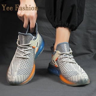 YEE Fashion  รองเท้าผ้าใบผู้ชาย รองเท้าลำลองผู้ชาย รองเท้าผ้าใบแฟชั่น สไตล์เกาหลี กีฬากลางแจ้ง ทำงานรองเท้าลำลอง Unique Trendy รุ่นใหม่ สบาย XYD23902LJ 37Z230910