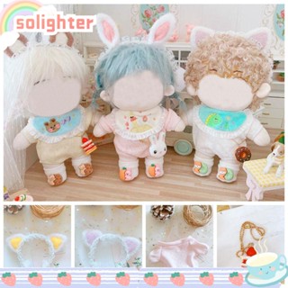 SOLIGHTER Cartoon Plush Dolls Clothing DIY Dolls Outfit Mini Conjoined Garment Mini Clothing Wear Suit for 20cm/14inch Dress Decoration Dolls Accessories