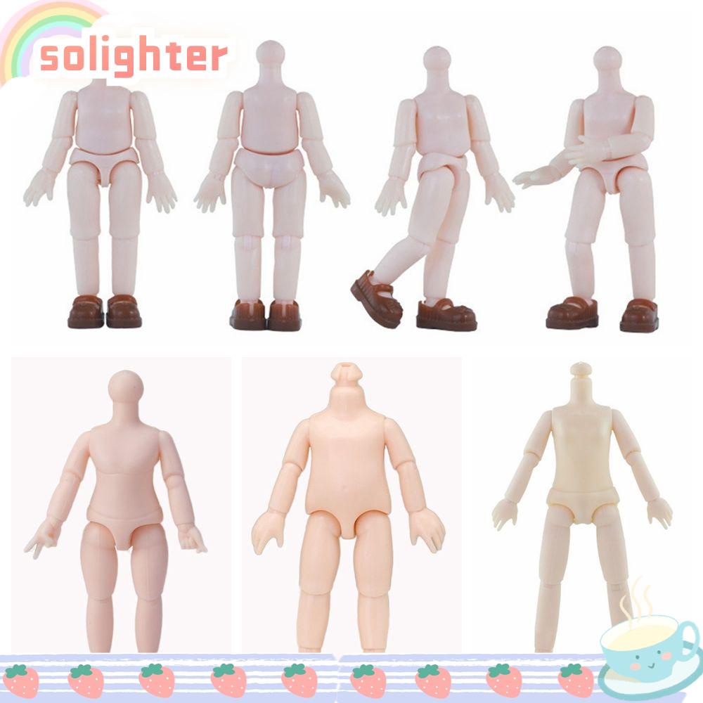 Solighter Diy9.5/11/12/15.5 ซม. อุปกรณ์เสริมตุ๊กตาชุดบอดี้สูทตุ๊กตา 1/12 1/8 Scale 13 เซนติเมตรเปลี่ยนสีได้