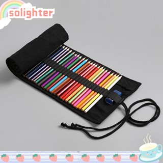 Solighter กระเป๋าดินสอ กระเป๋าเครื่องเขียน กระเป๋าเครื่องสําอาง สีสันสดใส