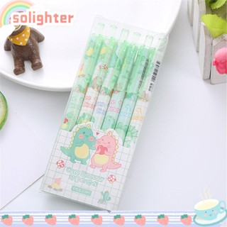 Solighter ปากกาเจล แบบแห้งเร็ว สีดํา สําหรับนักเรียน 6 ชิ้น ต่อชุด