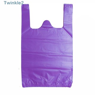 Twinkle ถุงช้อปปิ้งพลาสติก สีม่วง 12x20 นิ้ว อเนกประสงค์ สําหรับใส่ของ 50 ชิ้น