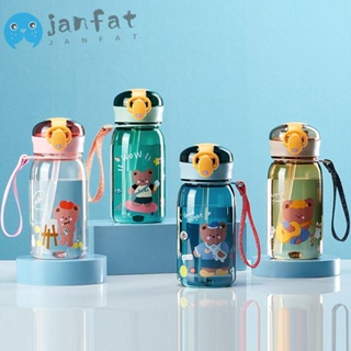 Janfat ขวดน้ํา ฝาเปิด ขวดน้ํา แบบคลิกเดียว น่ารัก ไร้ BPA 400 มล. สําหรับเด็ก