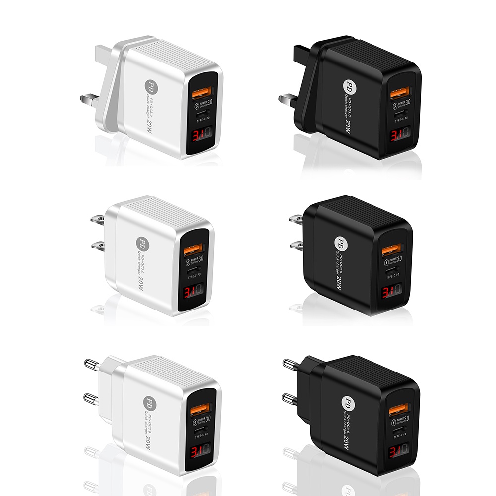 ที่ชาร์จโทรศัพท์มือถือสําหรับ GTWIN PD 20W Fast Charging USB Charger สําหรับ iPhone 14 13 12 Pro MIN