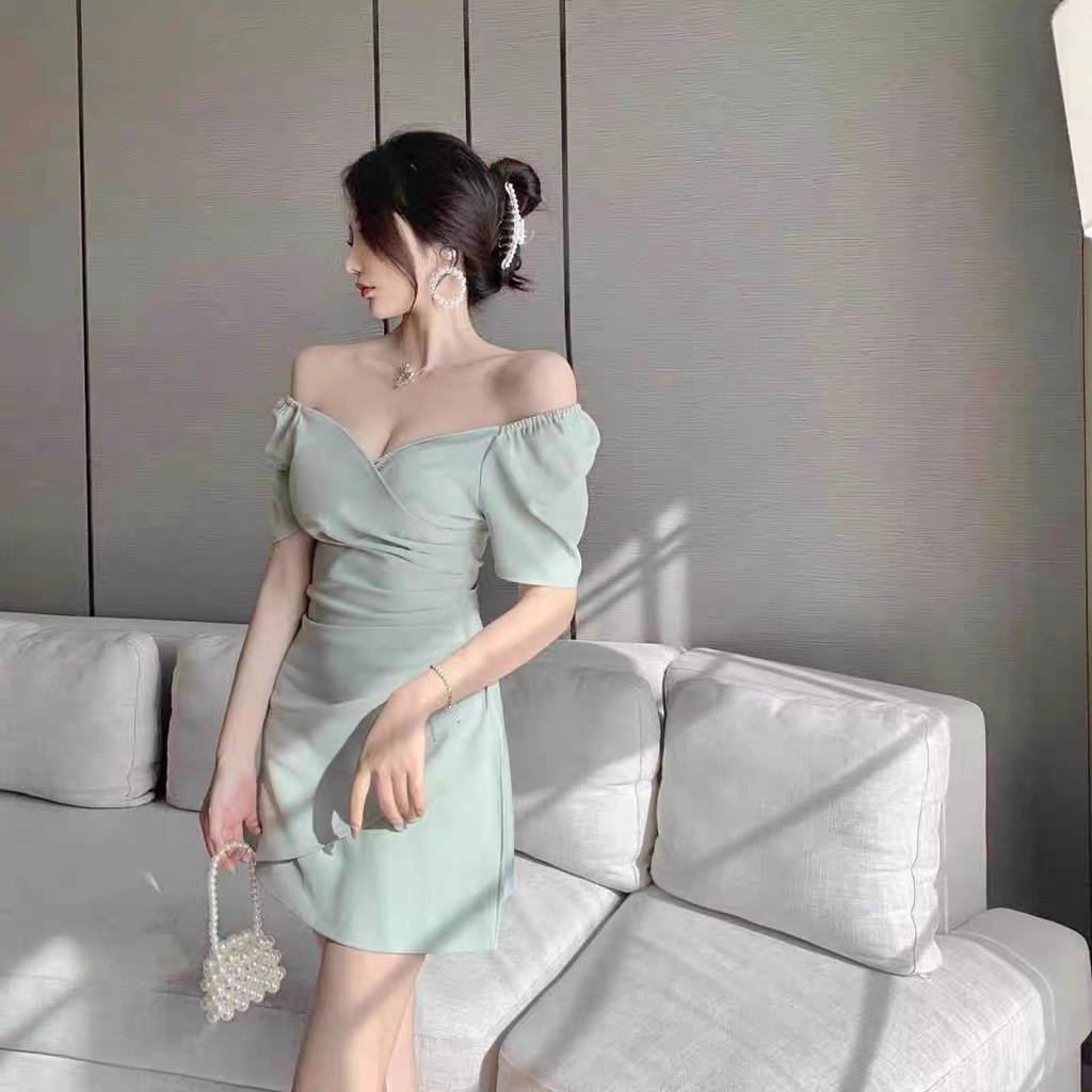 ชุดสีเขียว  ชุดทํางานผู้หญิง กระโปรงทรงเอ 2025 ฤดูร้อน เกาหลี ชุดเที่ยวผับ ชุดเดรสออกงาน - รูปที่ 7