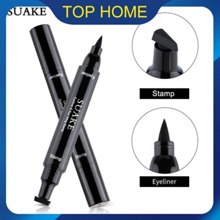 Silky Touch Doubleended Waterproof Eyeliner เหมาะสำหรับผู้เริ่มต้น อายไลเนอร์เริ่มต้น ปากกาอายไลเนอร์สีง่าย อายไลเนอร์สีดำแบบเต็มสี ป้องกันรอยเปื้อน ไม่สกปรกง่าย ว้าว ~ ราคาต่ำสุด