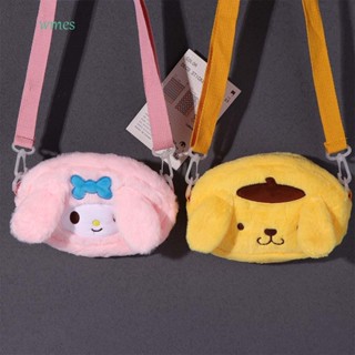 Wmes1 กระเป๋าใส่โทรศัพท์มือถือ ตุ๊กตาสุนัข Cinnamon Pom Purin Kawaii Melody สําหรับเด็กผู้หญิง