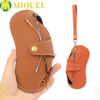 Miquel เคสแว่นตากันแดด หนัง PU เรียบง่าย สําหรับผู้ชาย และผู้หญิง