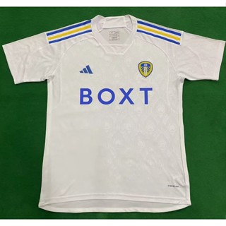 เสื้อกีฬาแขนสั้น ลายทีมชาติฟุตบอล Leeds United Home 23-24 ไซส์ S-XXL ชุดเหย้า สําหรับผู้ชาย AAA