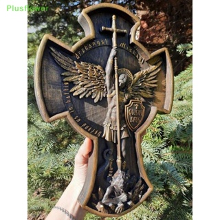 (Plusflower) ใหม่ ฟิกเกอร์เรซิ่น รูปปั้นนางฟ้า Battle Angel Saint Michael Archangel สําหรับตกแต่งบ้าน