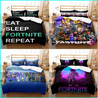 Comic FORTNITE 3in1 ชุดเครื่องนอน ผ้าปูที่นอน ผ้าห่ม ห้องนอน ซักทําความสะอาดได้ สะดวกสบาย