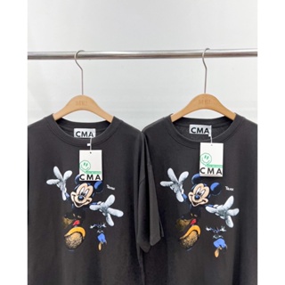 เสื้อยืดแขนสั้นคอกลมเสื้อยืดโอเวอร์ไซร์มิกกี้เท่ส์Cotton 100%  [S-5XL]