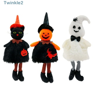 Twinkle จี้ตุ๊กตาแมวฟักทอง ผี น่ากลัว ทนทาน สําหรับแขวนตกแต่งฮาโลวีน DIY