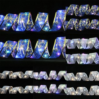 ⚡XMAS⚡Ribbons LED Light Home Decor Glowing Ribbons LED Light Light Strings Ribbon Bows