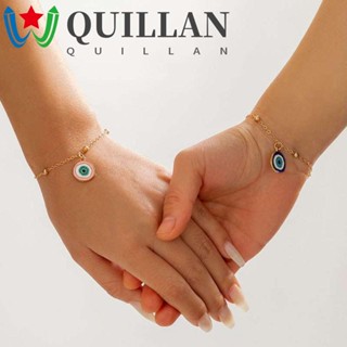 Quillan สร้อยข้อมือ ประดับลูกปัด ขนาดเล็ก สไตล์ตุรกี แฟชั่นคู่รัก สําหรับผู้หญิง