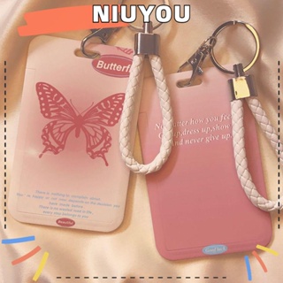 Niuyou กระเป๋าใส่บัตรเครดิต บัตรรถบัส พลาสติก น่ารัก สําหรับนักเรียน