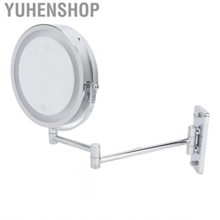 Yuhenshop  Makeup Mirror  Touch Control Multiple Angles Iron  Lighted Magnifying Mirror for Bedroom