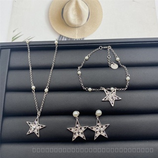 0915YWTS Miu Five-Pointed Star Diamond Pearl Earrings Dignified Goddess XINGX Miujia Necklace Bracelet Sweet Gentle Ladys Earrings ZPFD