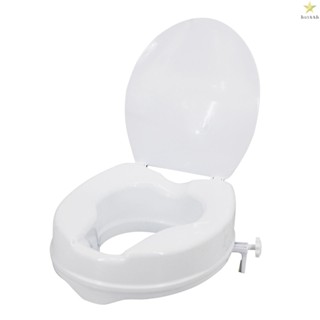 Elevated Toilet Seat with Tightening Clamps - 4 Inches Height - White